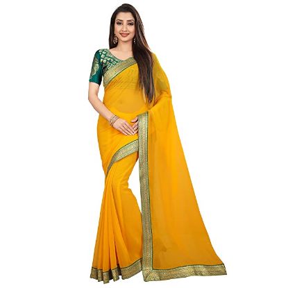 Picture of Anand Sarees Chiffon Saree with Blouse Piece