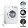 Picture of Samsung 6.0 Kg Inverter 5 Star Fully-Automatic Front Loading Washing Machine (WW60R20GLMA/TL, White, Hygiene Steam)