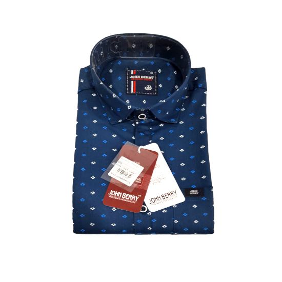 Picture of JOHN BERRY BLUE FLOWER PRINT SHIRT