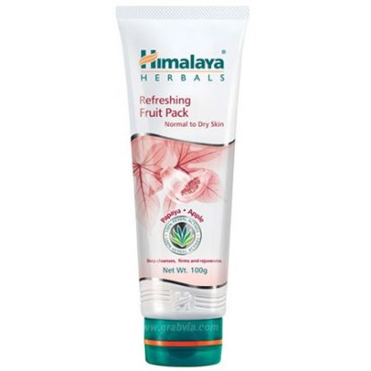 Picture of Himalaya Refreshing Fruit Pack - Papaya & Apple, Normal to Dry Skin, 100% Herbal Actives, 100 g