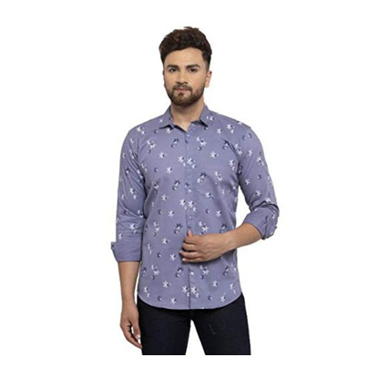 Picture of FEBIA Mens Cottonblend Printed Fullsleeve Shirt