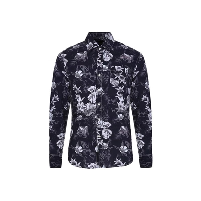 Picture of Maxwell Premium Mens Casual Shirt Printed Black