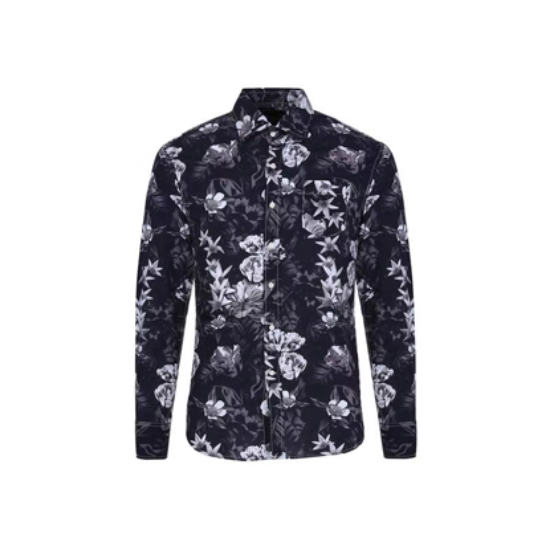 Picture of Maxwell Premium Mens Casual Shirt Printed Black