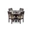 Picture of Krishna Wood Decor Solid Sheesham Teak Wood Round Dining Table 4 Seater with Chairs Sets