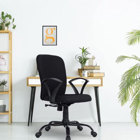 Picture of Green Soul Seoul Office Chair, Mid Back Mesh Ergonomic Home Office Desk Chair with Comfortable & Spacious Seat, Rocking-tilt Mechanism & Heavy Duty Metal Base 