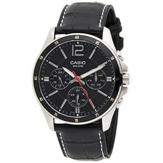 Picture of Casio Enticer Men Multi Dial Black Watch-MTP-1374L-1AVDF (A834)